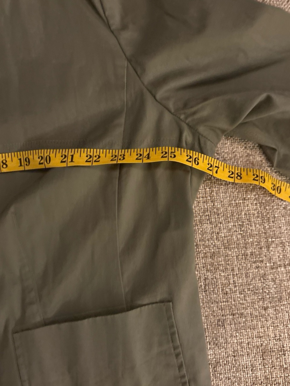 Talbots Olive Green Ruffle Open-Front Utility Jacket - Picture 5 of 6